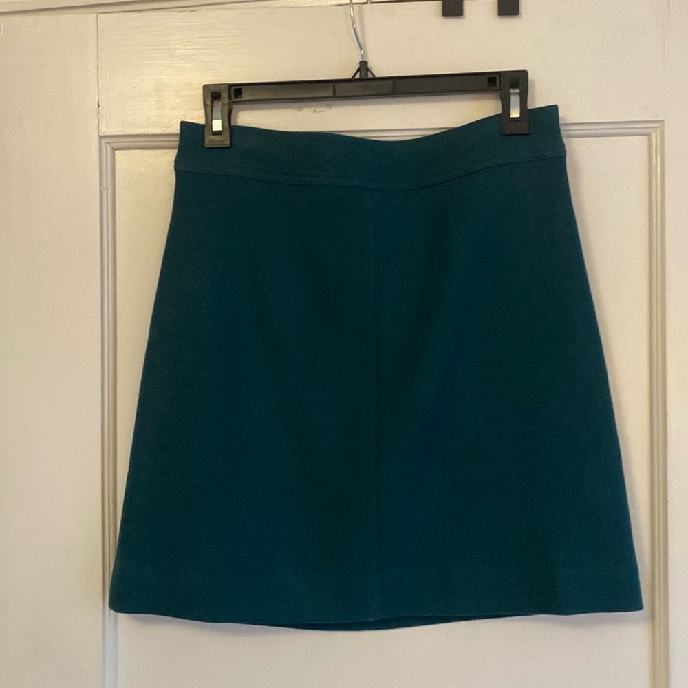 J. Crew Forest Green Wool Mini Skirt sz 4